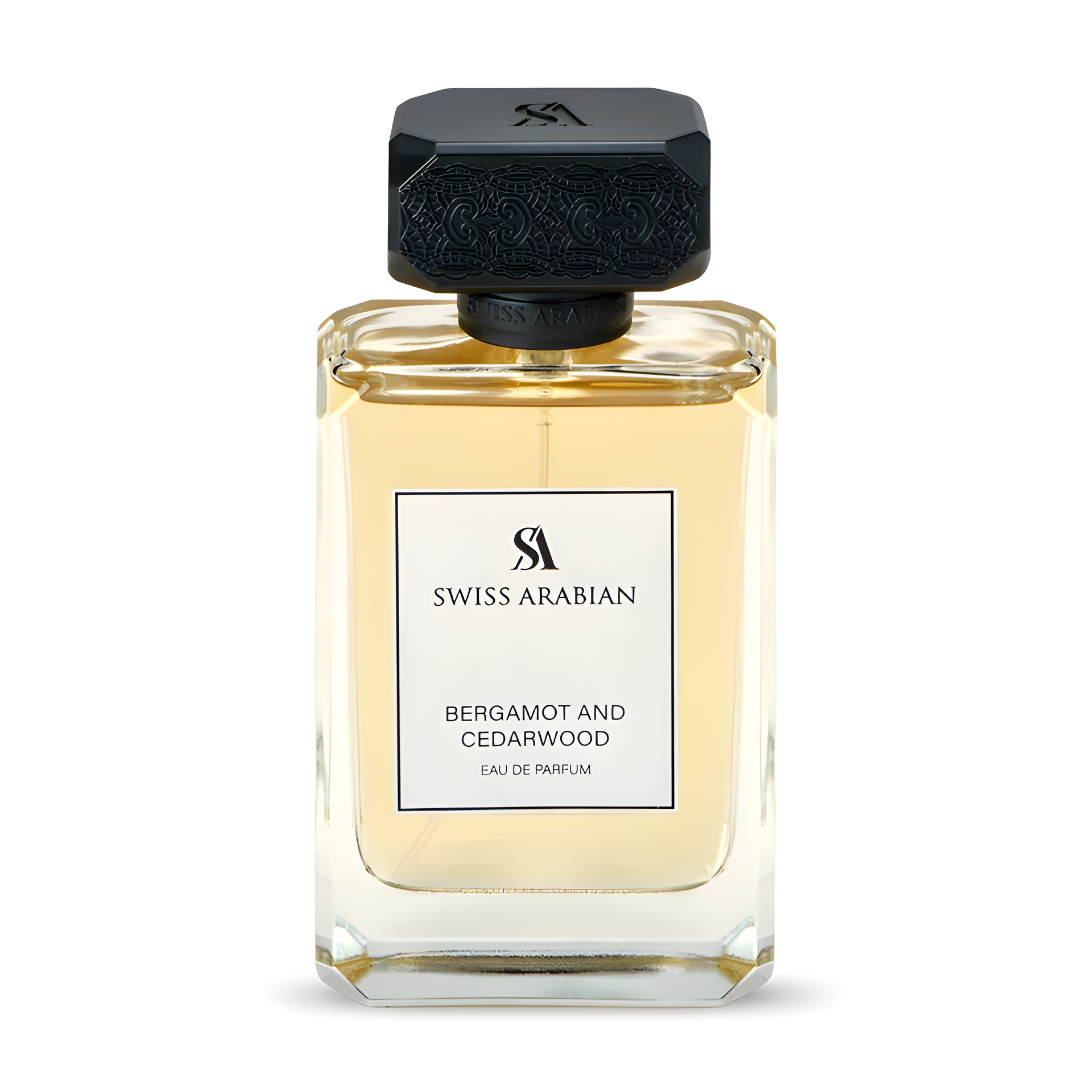 Bergamot and Cedarwood by Swiss Arabian perfume bottle