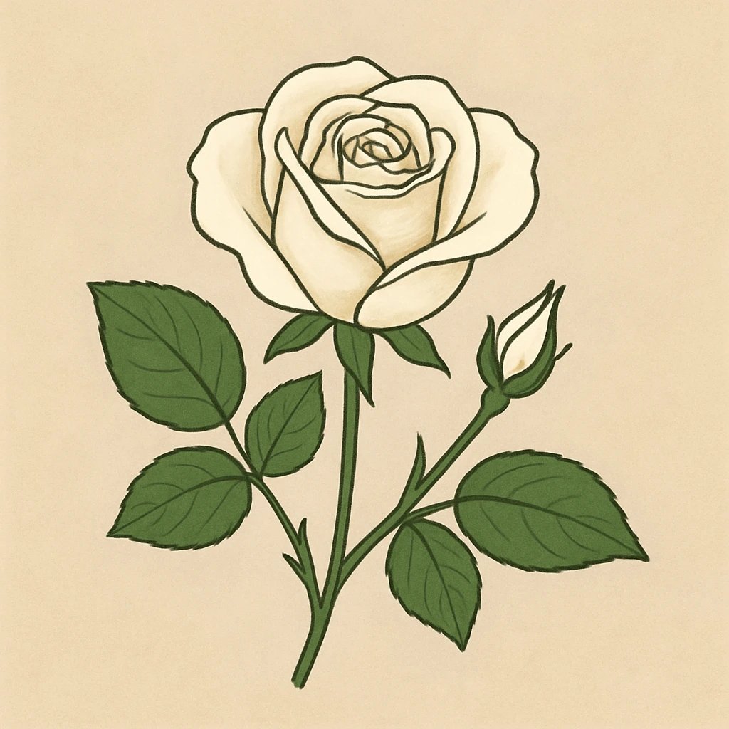 Picture of White Rose note