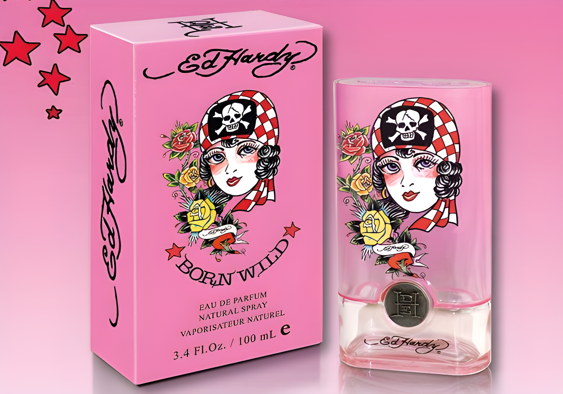 Ed Hardy Born Wild for Women by Christian Audigier perfume bottle
