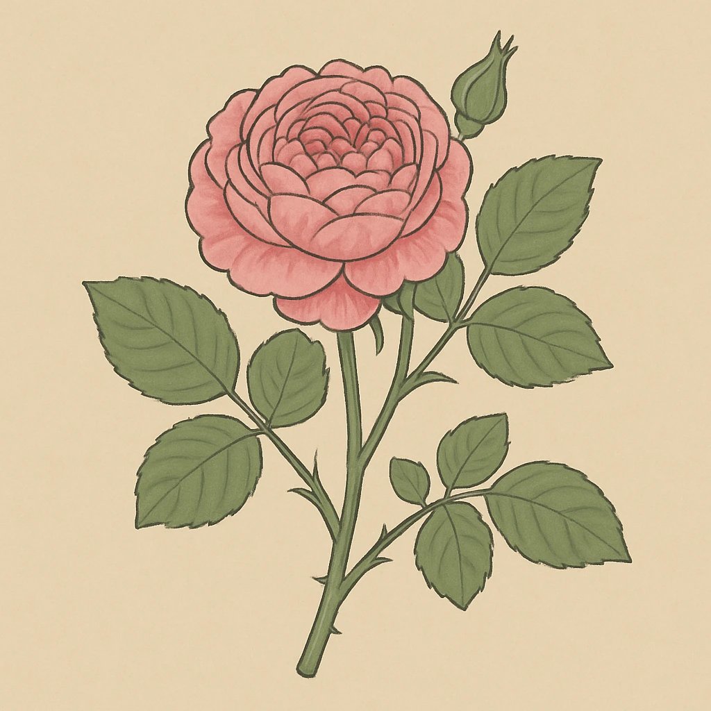 Picture of Rose Centifolia note