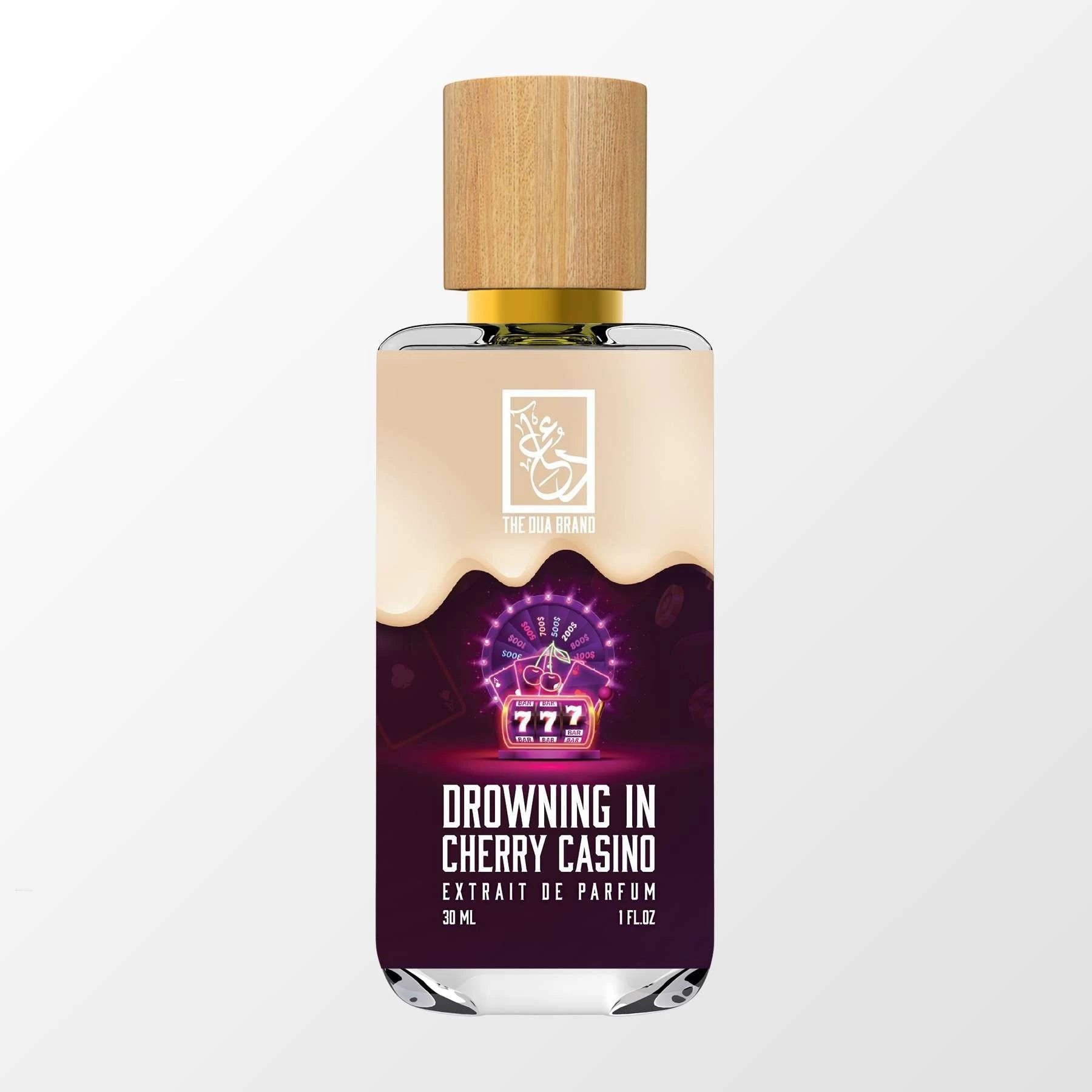 Drowning in Cherry Casino by The Dua Brand perfume bottle