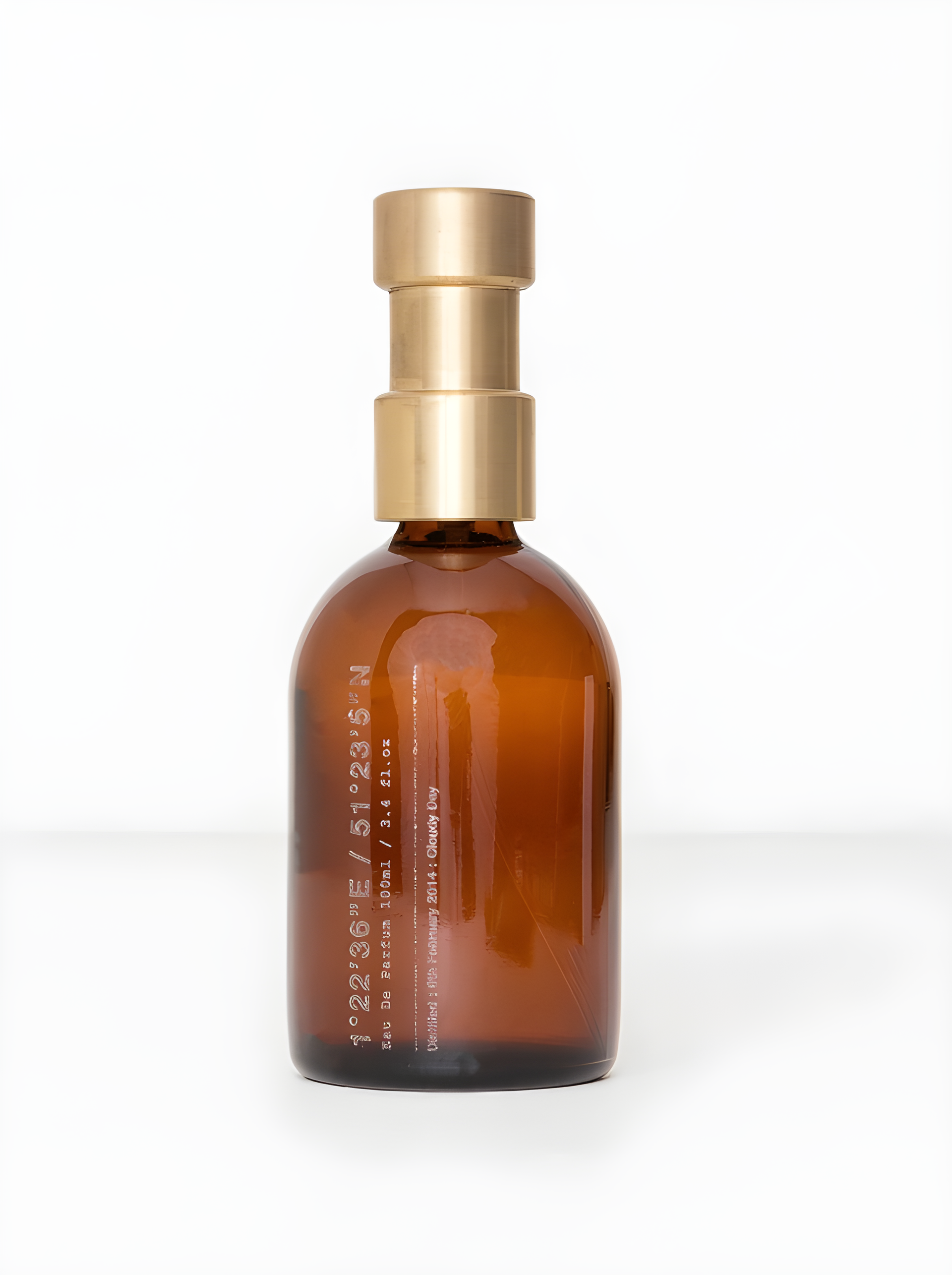 1° 22’ 36”E / 51° 23’ 5”N by Haeckels perfume bottle
