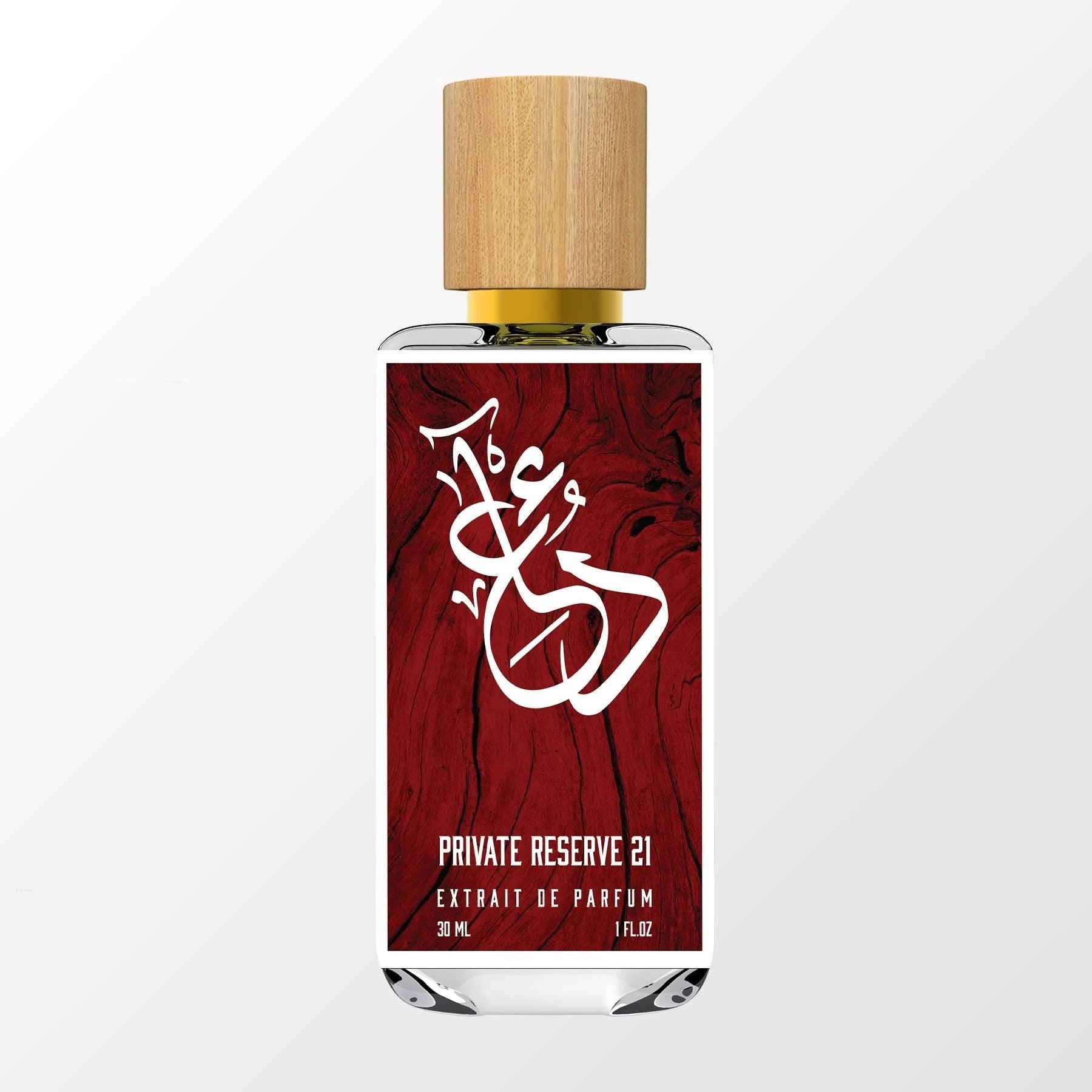 Private Reserve 21 by The Dua Brand perfume bottle