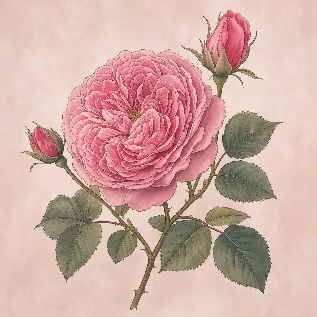 Picture of Rosa centifolia note