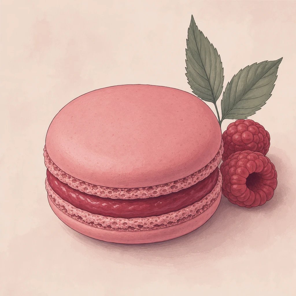 Picture of Raspberry Macaron note