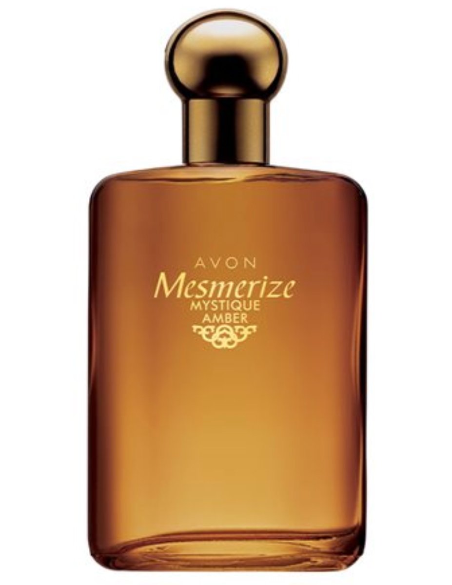 Mesmerize Mystique Amber by Avon perfume bottle