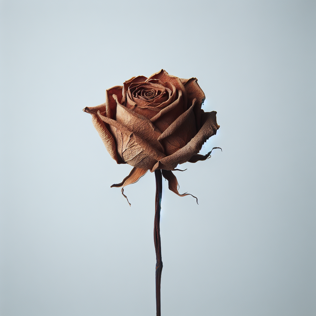 Picture of Dried Rose note