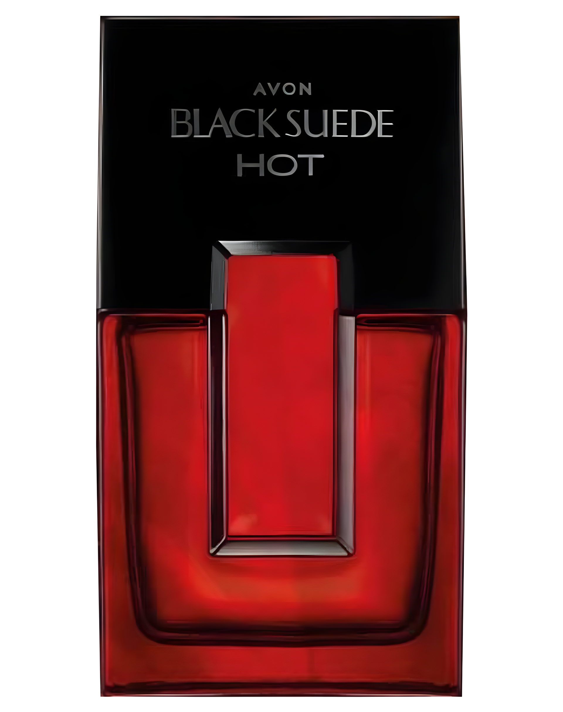 Black Suede Hot by Avon perfume bottle