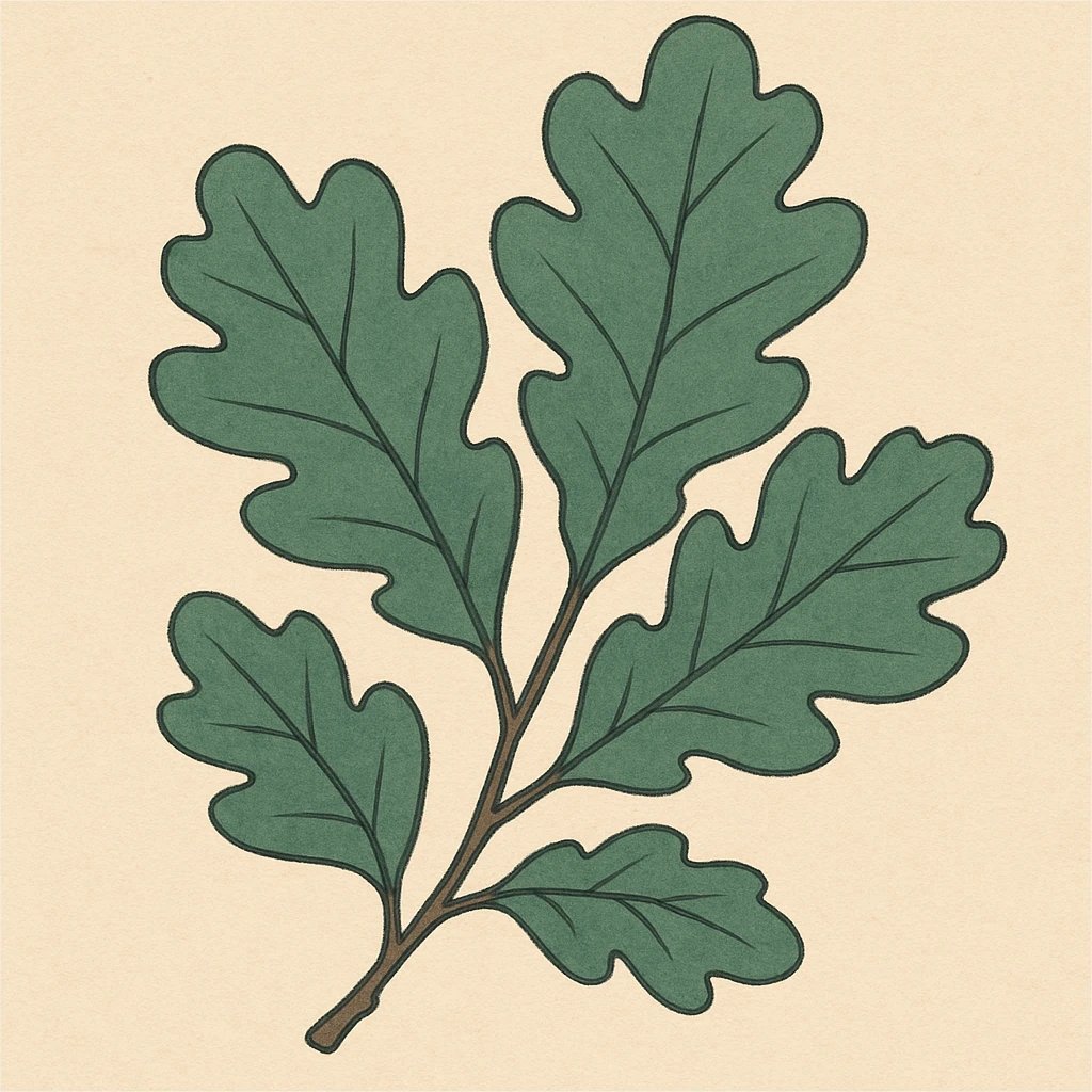 Picture of Oak Leaves note