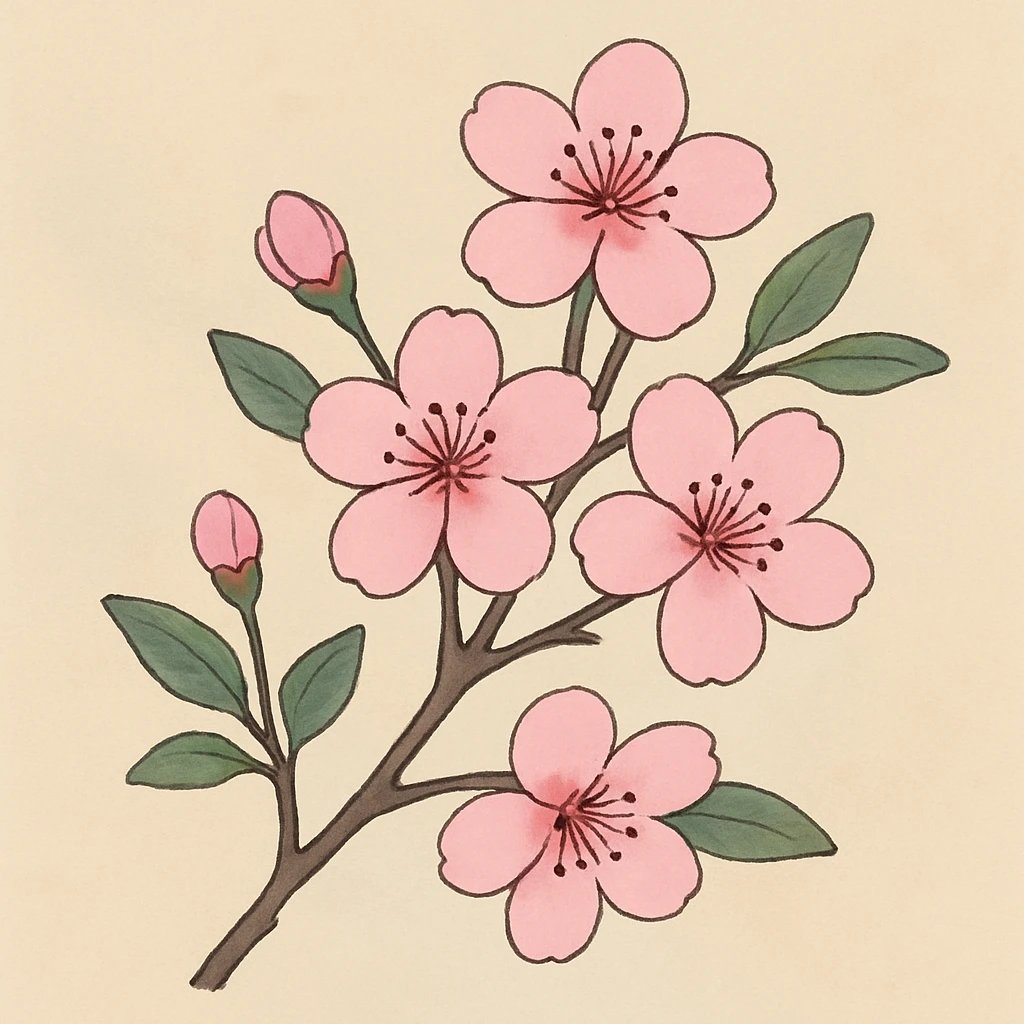 Picture of Plum Blossom note