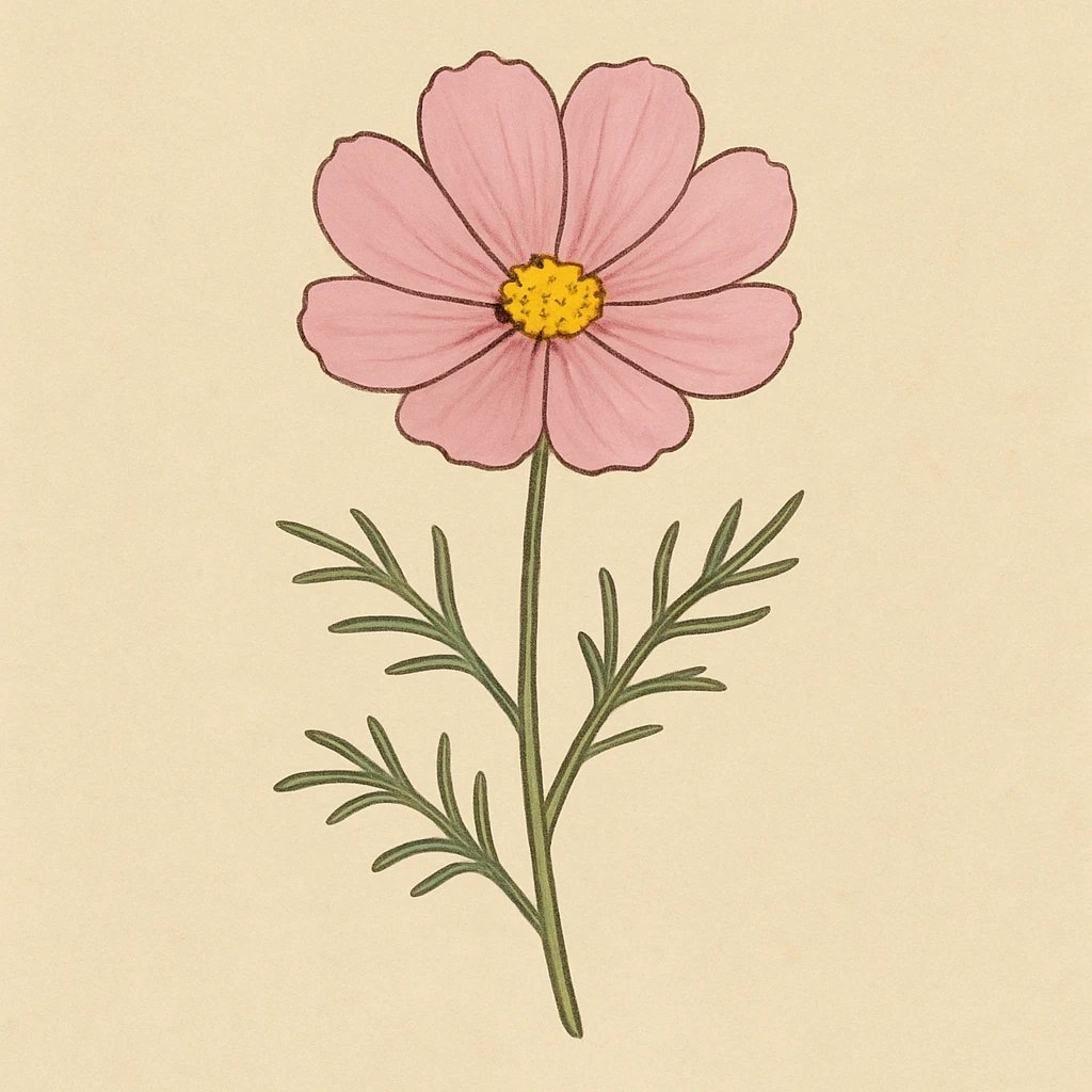 Picture of Cosmos Flower note