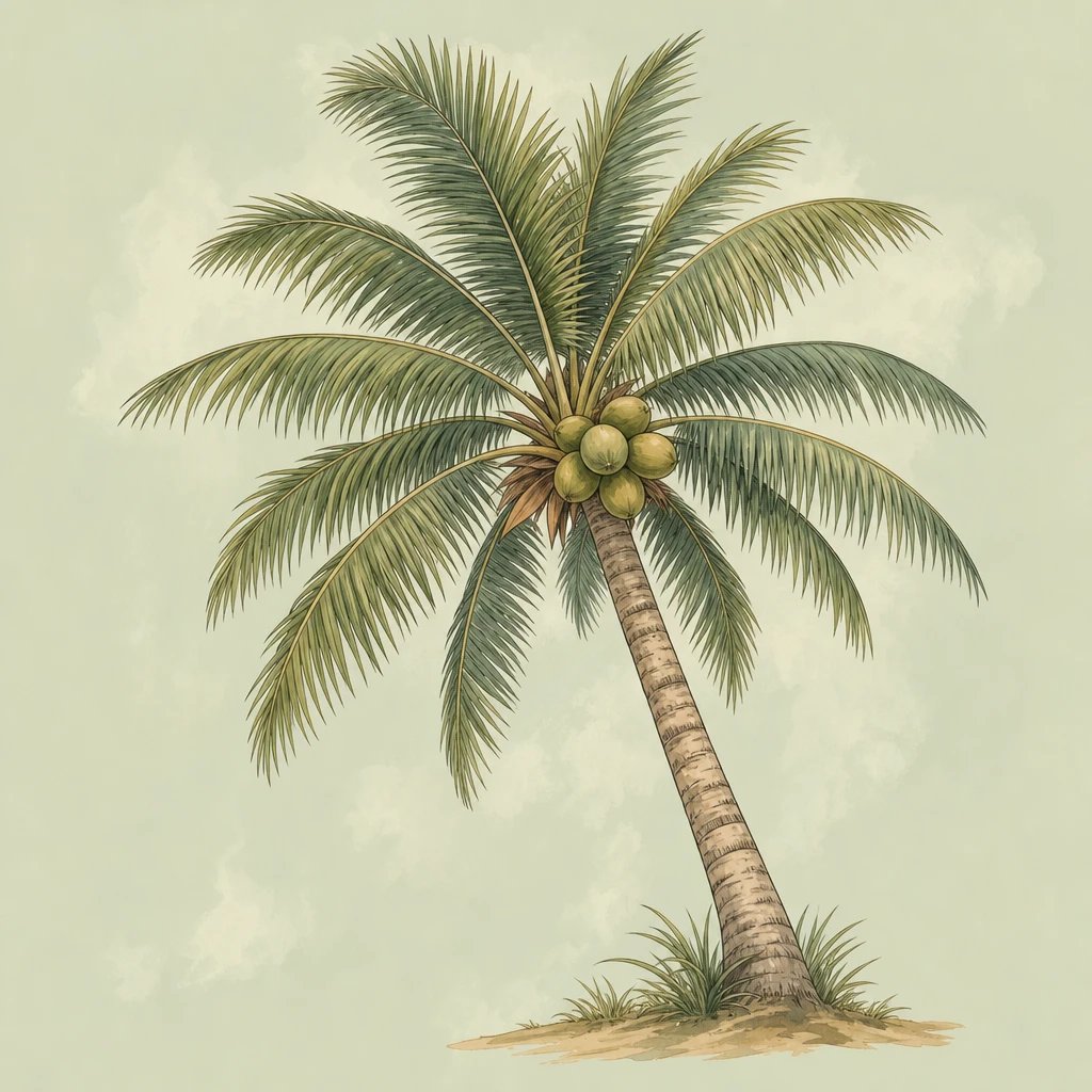 Picture of Coconut Tree note