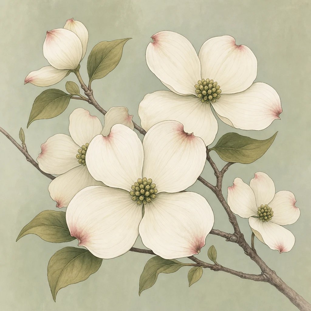 Picture of Dogwood Blossom note