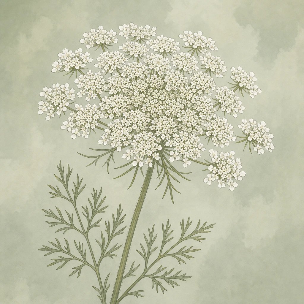 Picture of White Lace Flower note