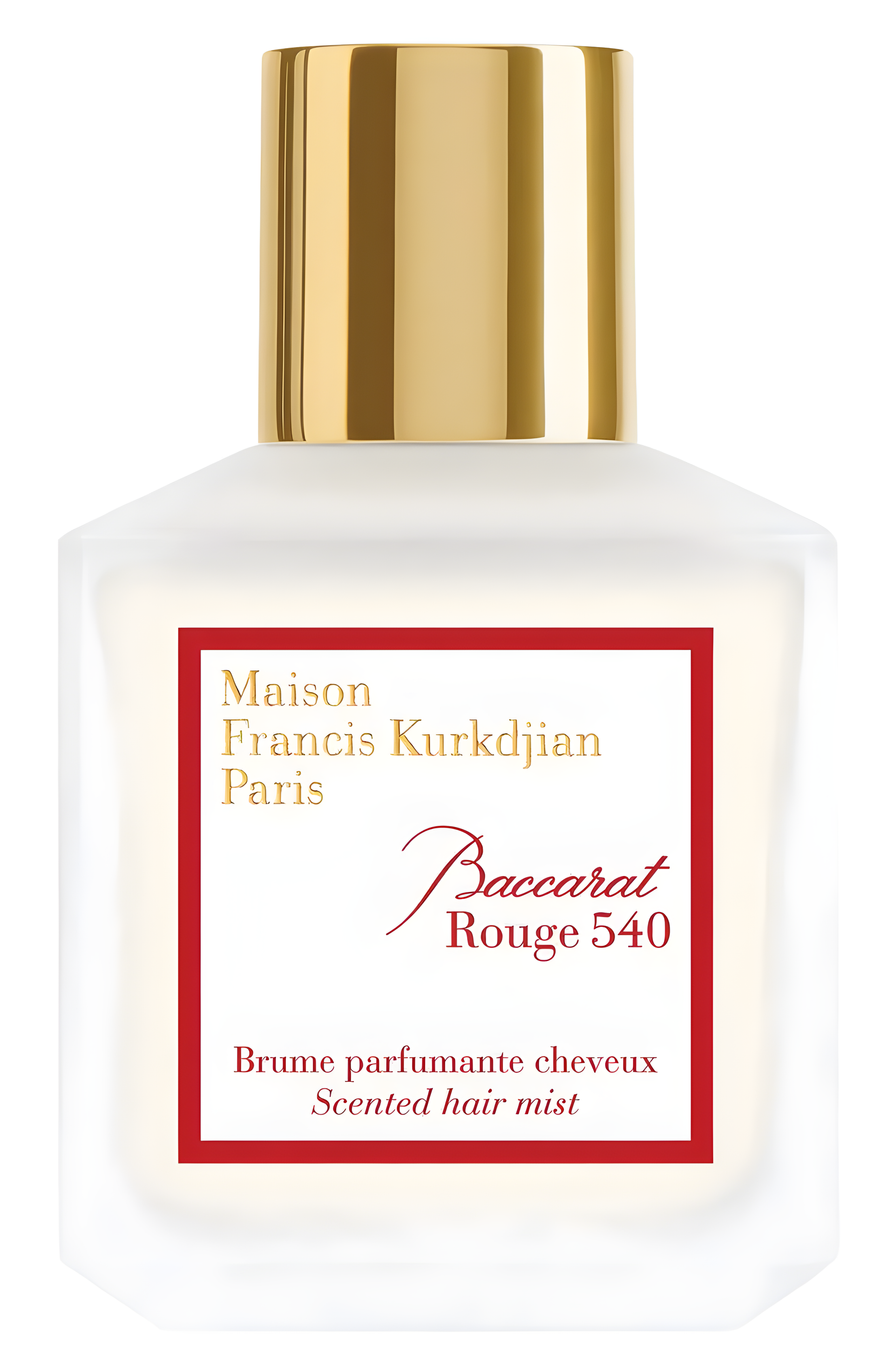 Baccarat Rouge 540 Scented Hair Mist by Maison Francis Kurkdjian perfume bottle