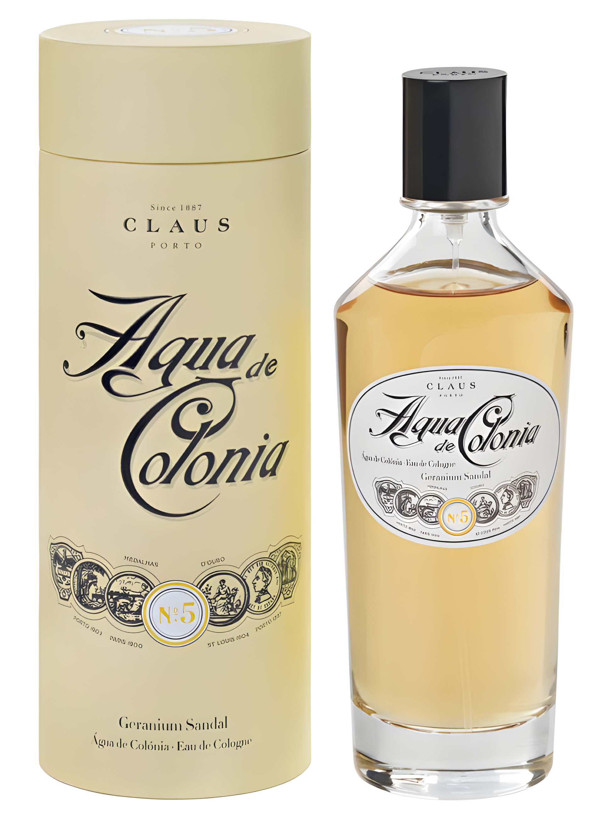 Agua de Colonia No.5 Geranium Sandal by Claus Porto perfume bottle