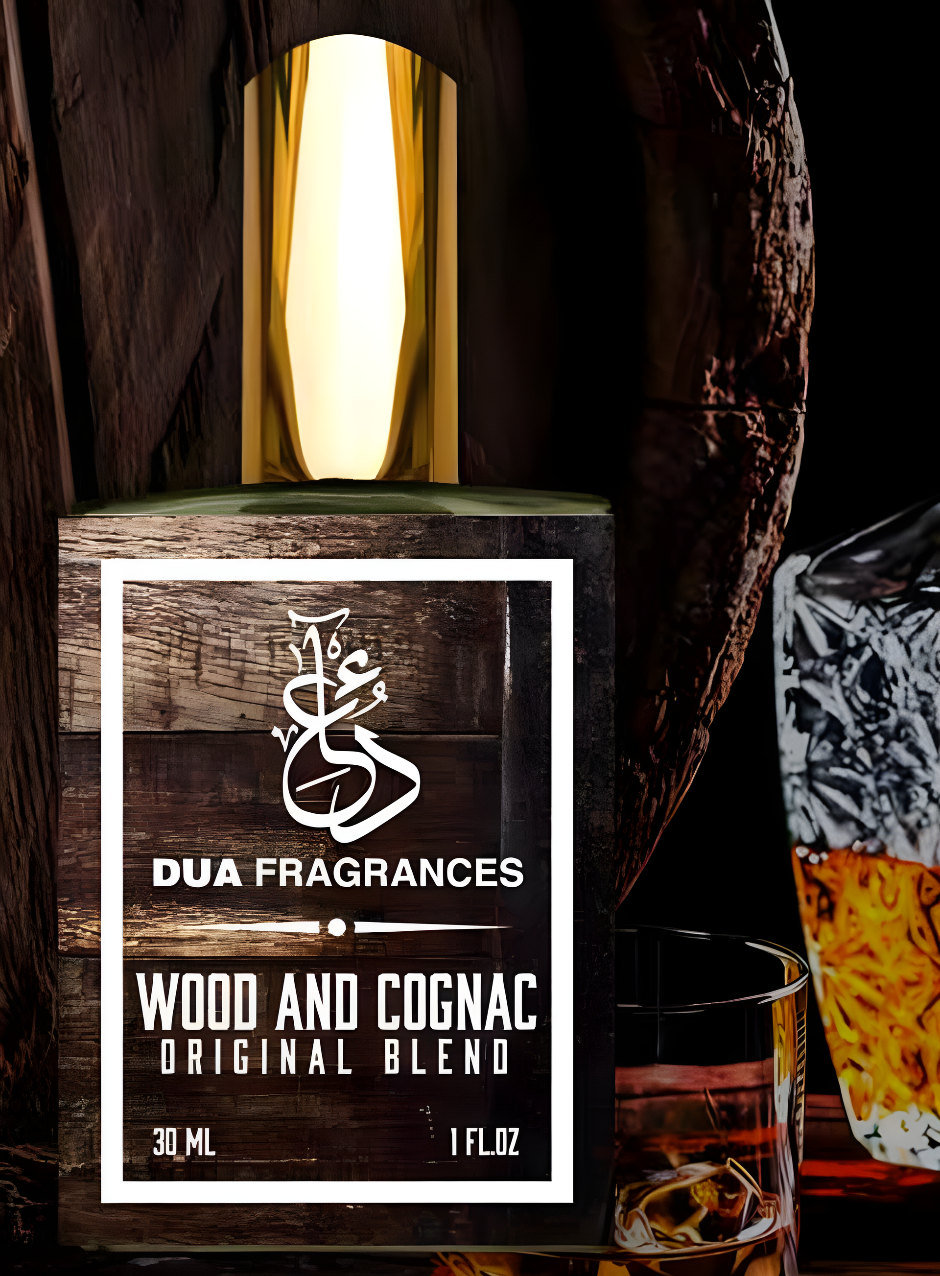Wood and Cognac by The Dua Brand perfume bottle