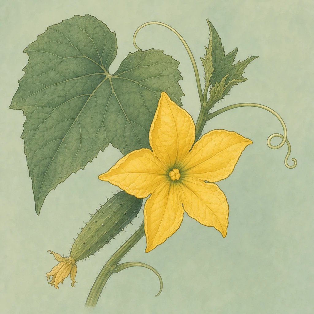 Picture of Cucumber Flower note