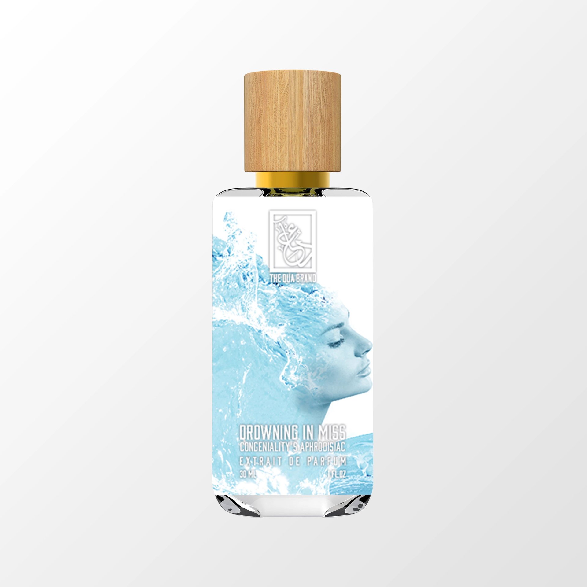 Drowning in Miss Congeniality‘s Aphrodisiac by The Dua Brand perfume bottle
