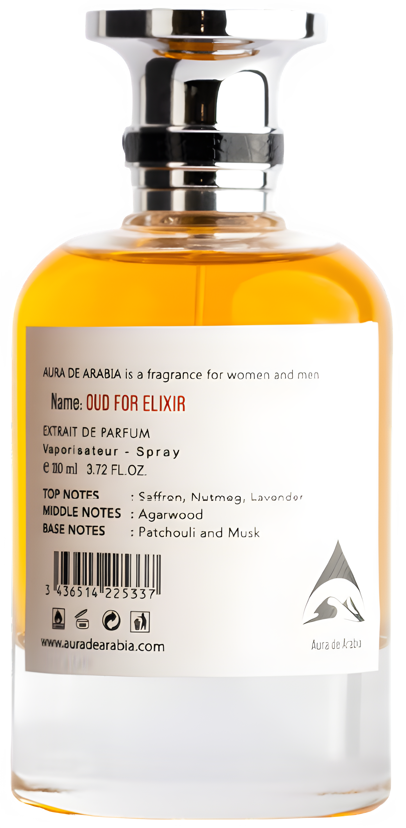 Oud for Elixir by Aura de Arabia perfume bottle