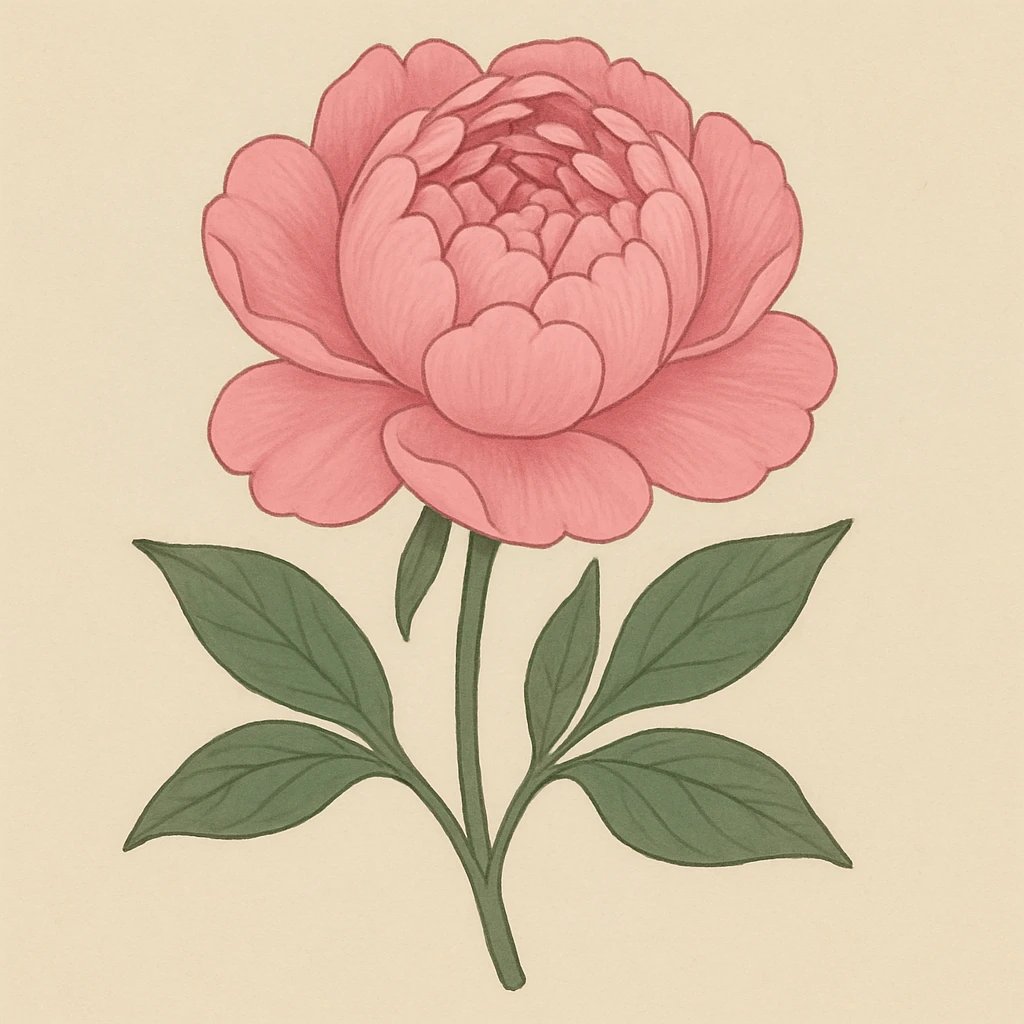 Picture of Pink Peony note