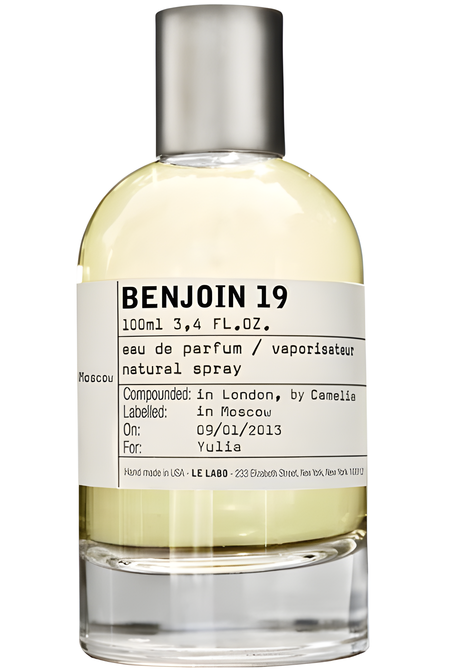 Benjoin 19 Moscow by Le Labo perfume bottle