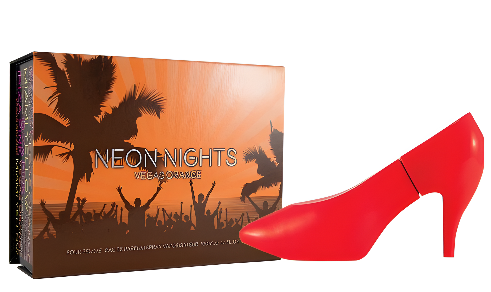 Sexxy Shoo Neon Nights Vegas Orange by Laurelle London perfume bottle