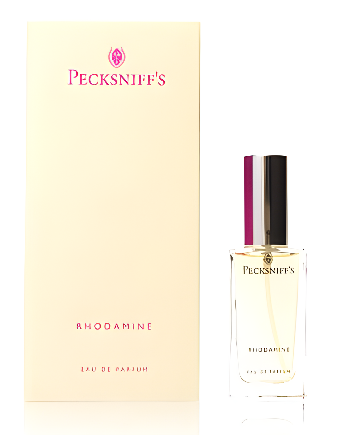 Rhodamine by Pecksniff's perfume bottle