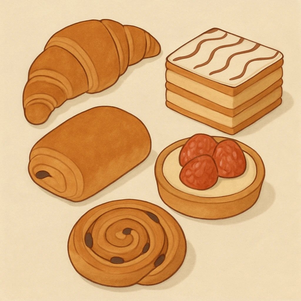 Picture of French Pastries note