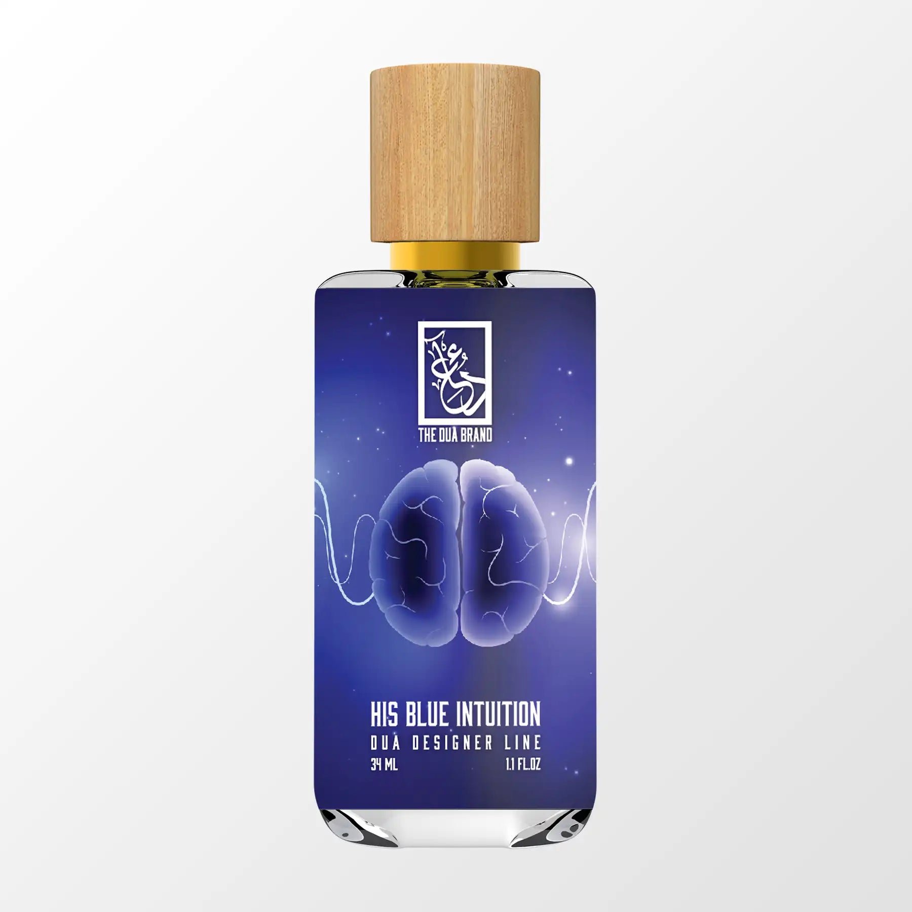 His Blue Intuition by The Dua Brand perfume bottle