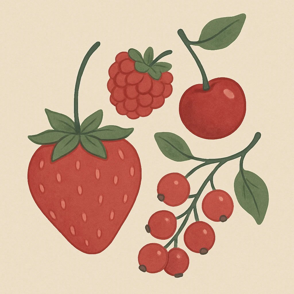 Picture of Red Fruits note