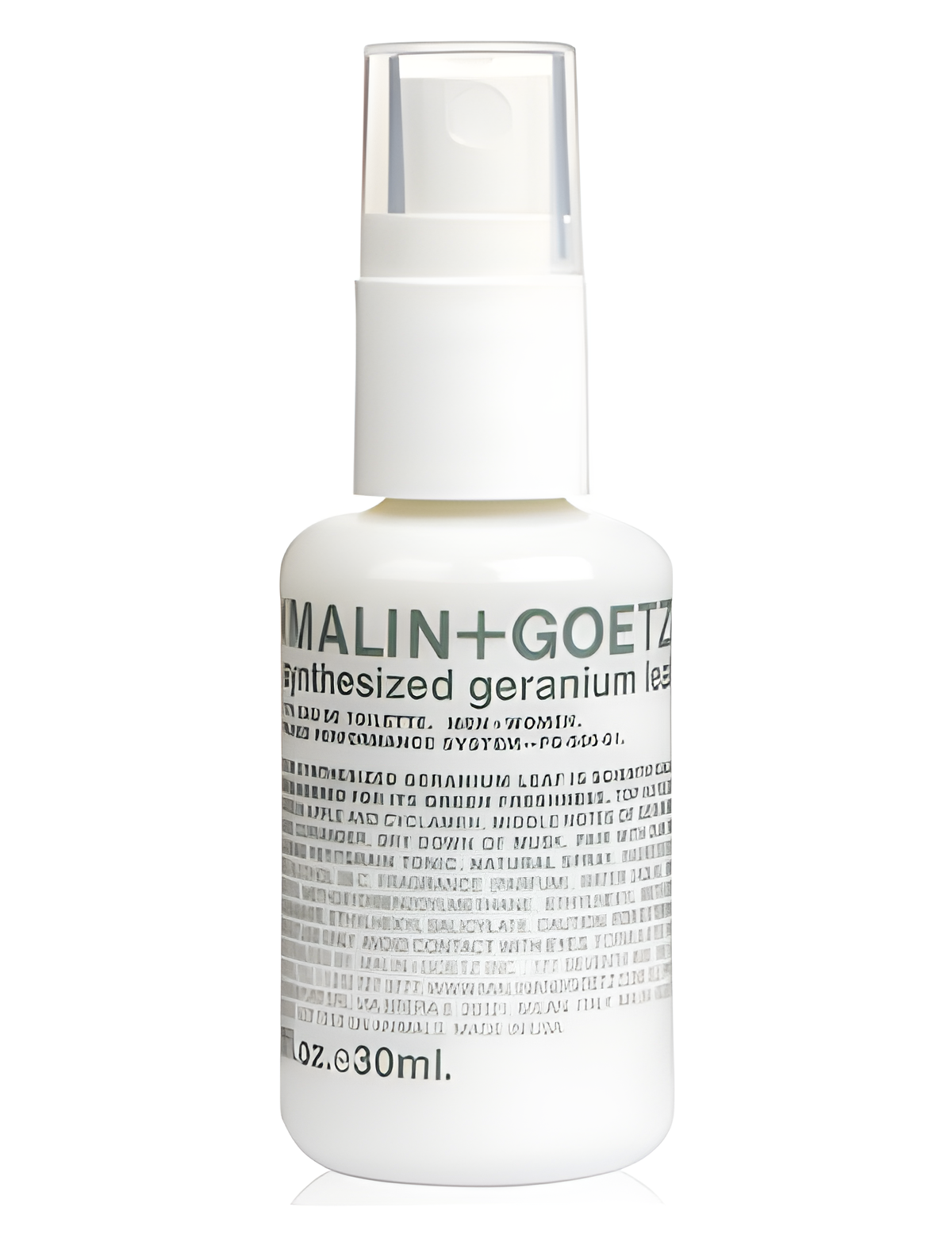 Synthesized Geranium Leaf by Malin+Goetz perfume bottle