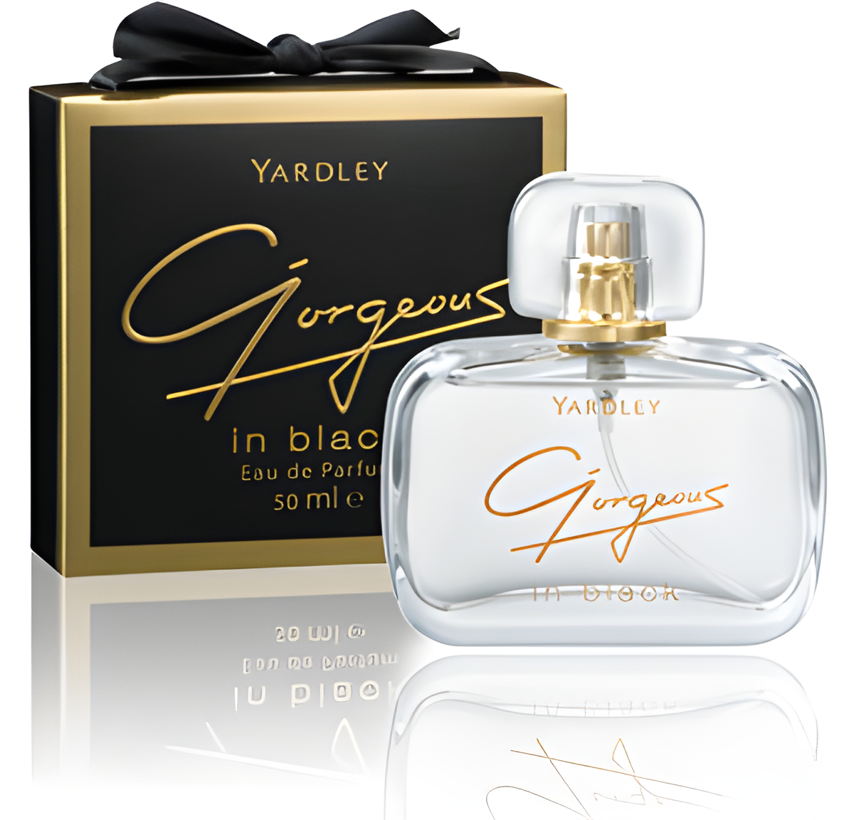Gorgeous in Black by Yardley perfume bottle