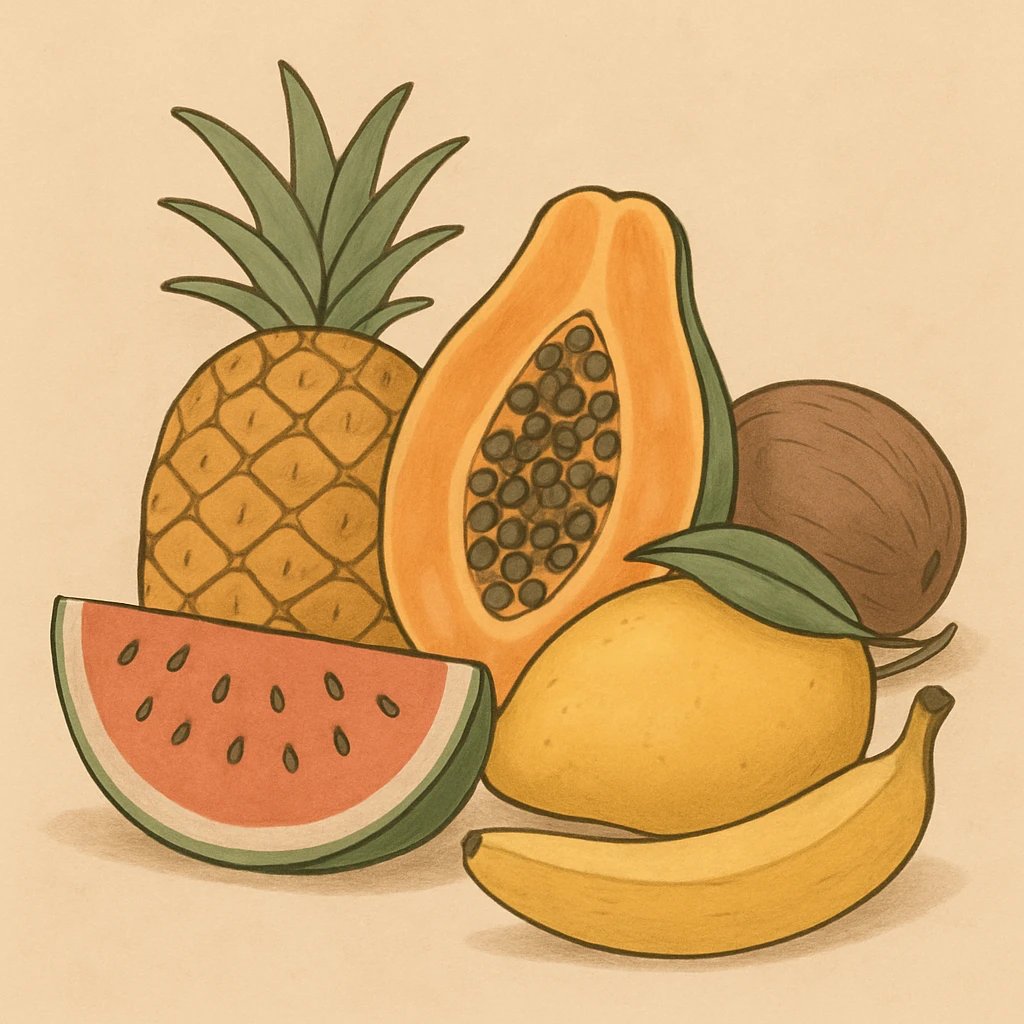 Picture of Tropical Fruits note