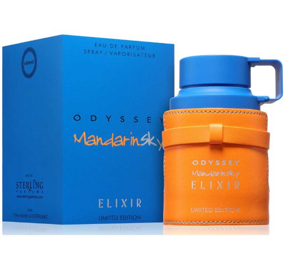 Odyssey Mandarin Sky Elixir by Armaf perfume bottle