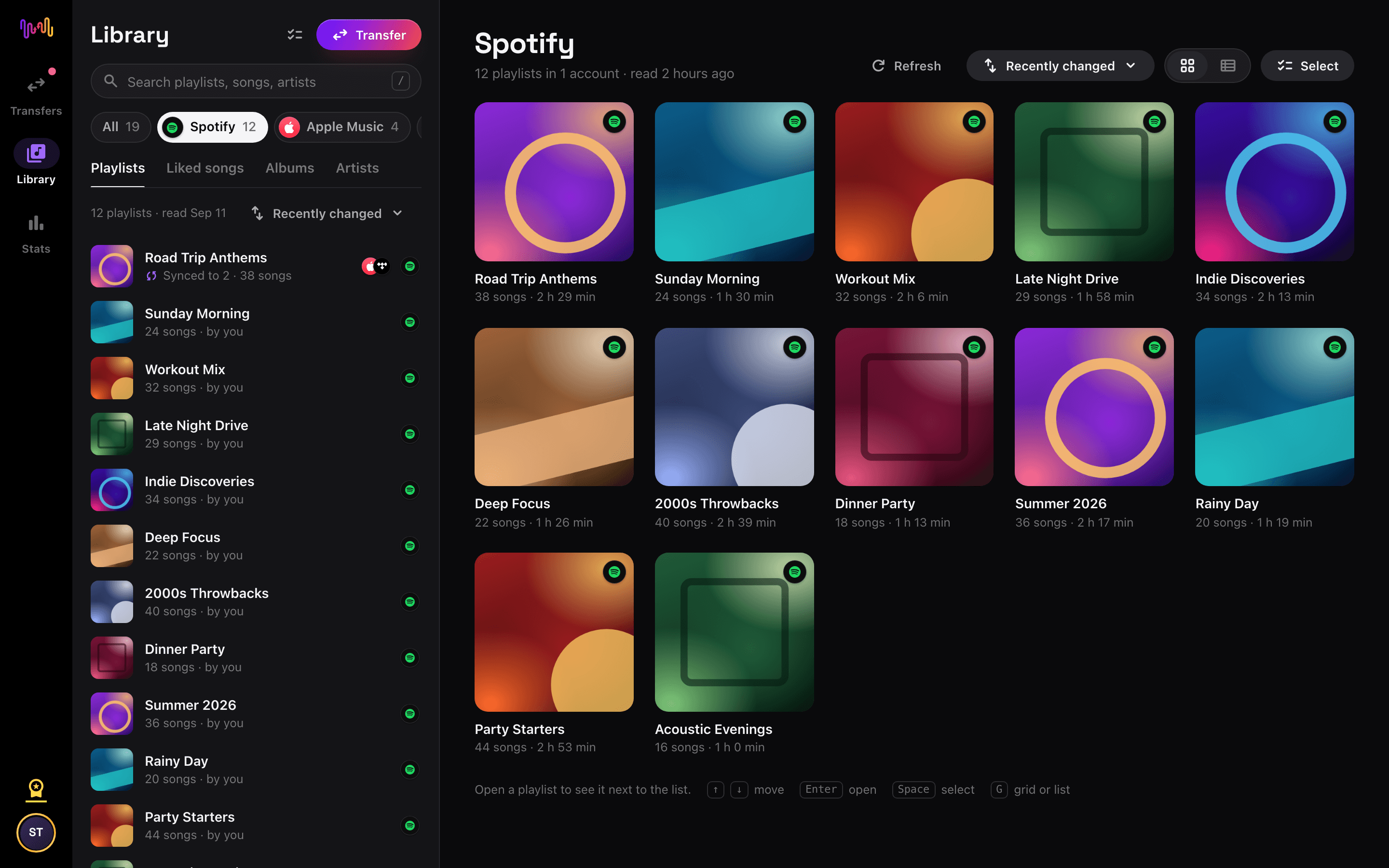 JioSaavn kiezen als bestemming in FreeYourMusic