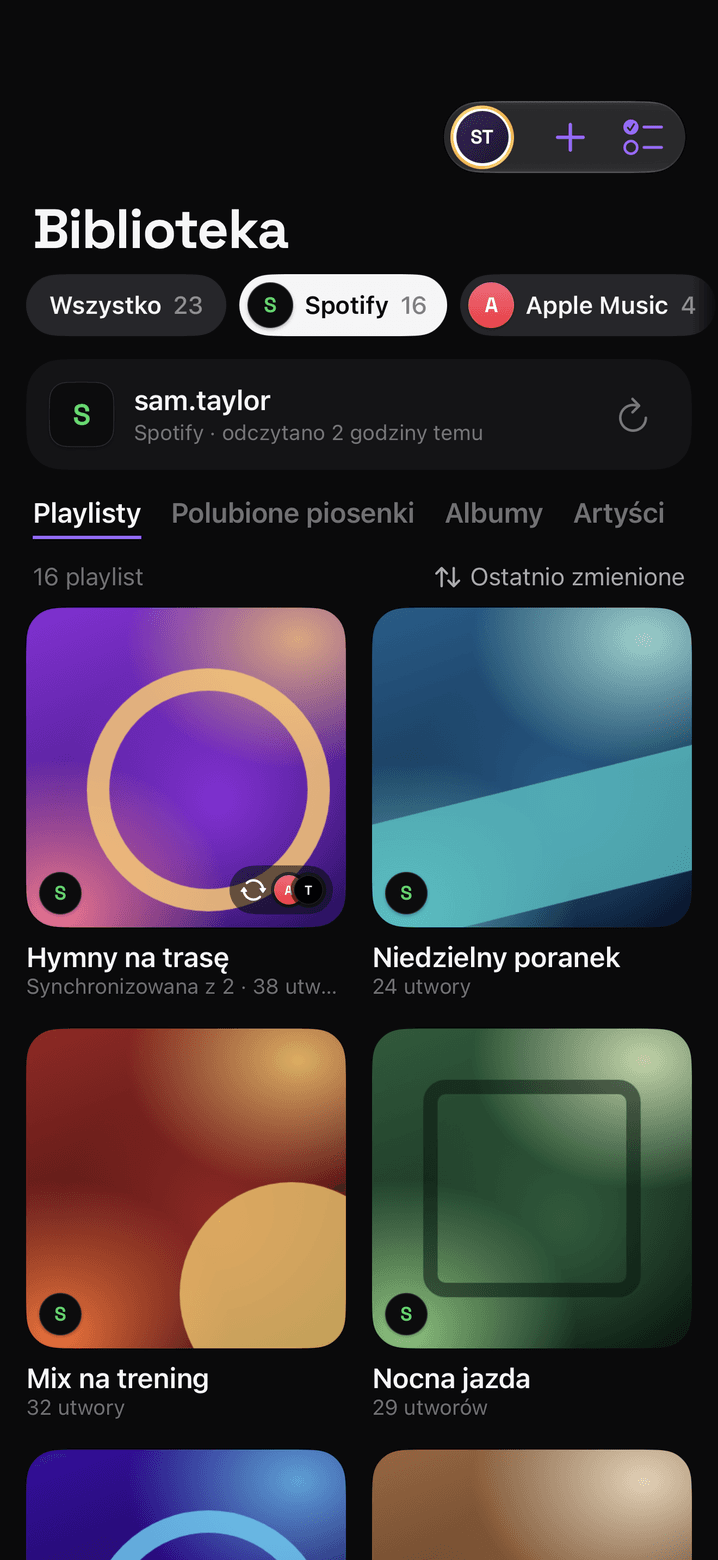 FreeYourMusic mobile — wybór celu