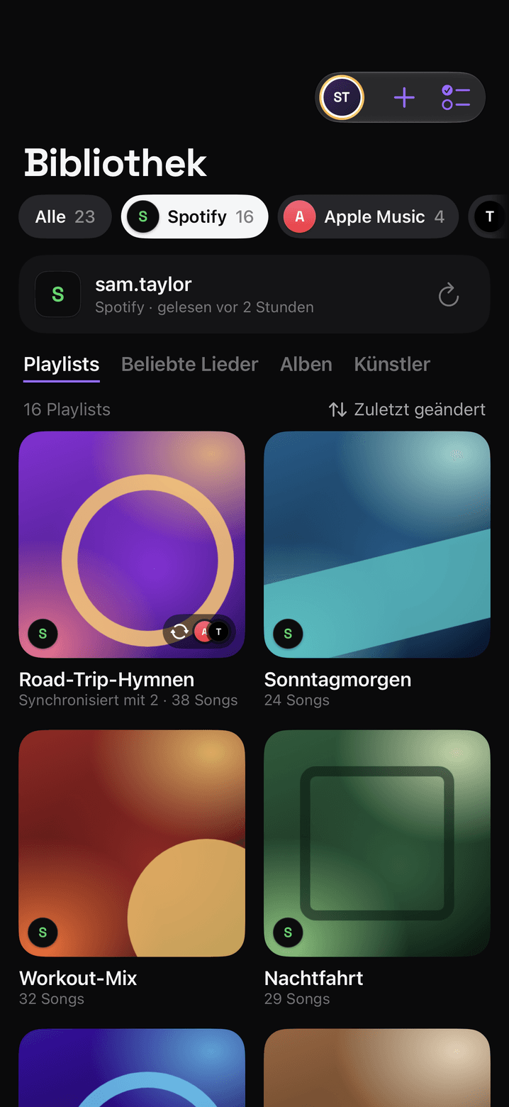 FreeYourMusic mobile — Ziel auswählen